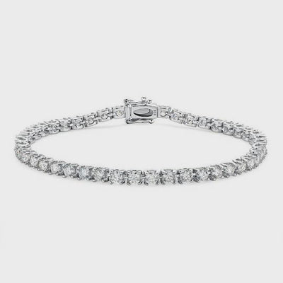 Exquisite Round Cut 925 Sterling Silver Bracelet - My Store